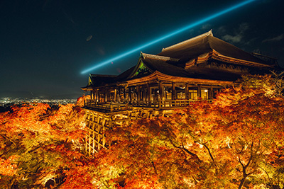 Kiyomizu-dera at night